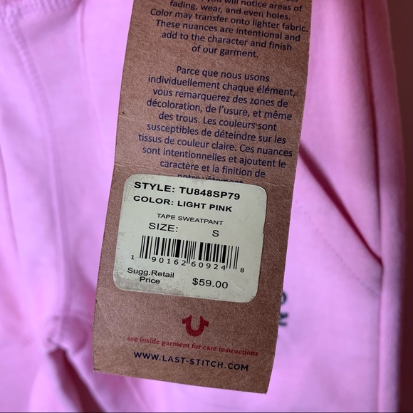 NWT Girl’s True Religion Fleece Graphic Joggers - Picture 10 of 10